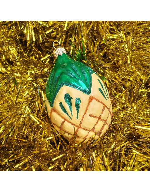 Bombka kształtka szklana ręcznie malowana jajo