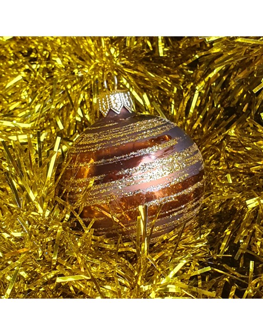 Bombki 6cm/4szt mix dekor szklane choinkowe zestaw