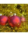 Bombki 6cm/4szt mix dekor szklane choinkowe zestaw