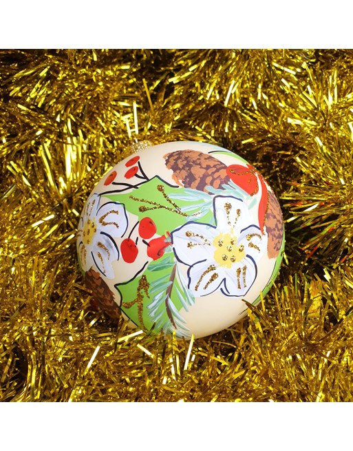 Bombka 12cm/1szt dekor pełen dookoła LUX duża