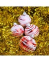Bombki 6cm/4szt mix dekor szklane choinkowe zestaw