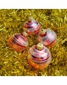 Bombki 6cm/4szt mix dekor szklane choinkowe zestaw