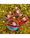 Bombki 6cm/4szt mix dekor szklane choinkowe zestaw