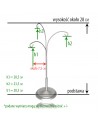 Stojak srebrny na bombki 6-8-10 cm wieszak na kule