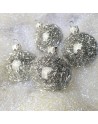 Bombki 6cm/4szt mix dekor szklane choinkowe zestaw