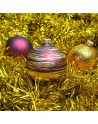 Bombki 8cm/3szt mix dekor szklane choinkowe zestaw