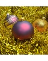 Bombki 8cm/3szt mix dekor szklane choinkowe zestaw