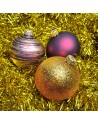 Bombki 8cm/3szt mix dekor szklane choinkowe zestaw