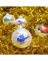 Bombki 6cm/4szt dekor graficzny szklane choinkowe