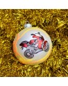 Bombka 10cm/1szt dekor z dedykacją imieniem LUX motocykl