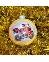 Bombka 10cm/1szt dekor z dedykacją imieniem LUX motocykl
